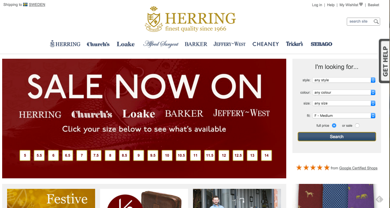 herring shoes sales and seconds